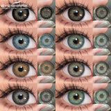 Purpdrank  1 Pair Colorful Contact Lenses for Eyes Fashion Gray Eye Contacts Blue Eye Lenses Green Contacts Yearly Color Eye Lens