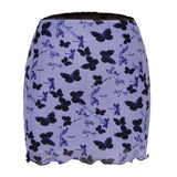 Purpdrank   High Waisted Skirts Women Sexy Cheetah Print Vintage Mini Skirts Fashion Casual Chiffon Mesh Slim Skirt Summer New