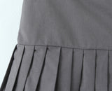Purpdrank  Y2K Twill Low Waist Pleated Mini Skirt American Retro Side Zipper Short Skater Skirts With Shorts lining