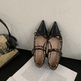 Purpdrank  Elegant Pointed Toe Low Heel Shoes for Women Fashion Double Buckle Bowknot Design Shallow Dress Pumps Luxury Brand Designer Shoe