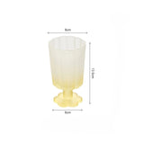 Purpdrank  225ml French Style Drinkware Glass Cup Petal Wine Glass Household Short Footed Cocktail Ice Cream Cup Dopamine Drinking Utensils