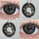 Purpdrank  Black Lenses Natural Contacts Large Diameter Lens with Myopia New Arrival Gray Pupils Yearly Beauty Cosmetic Big Eye