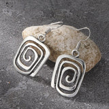 Purpdrank - Vintage Ethnic Antique Metal Drop Earrings for Women Punk Jewelry Hollow Handmade Statement Dangle Earrings