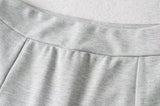 Purpdrank  Women High Waist Front Slit Mini Skirt American Vintage All-match Package Hips Pleated Skirts Side Zipper With Shorts Underwear