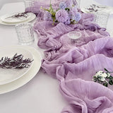 Purpdrank   2 Pcs Solid Color Wedding Table Runner American Party Banquet Decoration Long Tablecloth Super Soft Easy-Care Home Textile