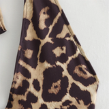 Purpdrank  Spring New Women's Fashion and Casual Versatile Animal Print Hanging Neck Bodysuit