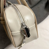 Purpdrank  Mini Square Top-handle Bags For Women Contrast Color Small Boston Shoulder Crossbody Bag 2025 New Luxury Designer Handbags