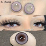 Purpdrank  2Pcs Halo Series Natural Fashion Makeup Beauty Contacts Chocolate Color Contacts Honey Color Eyes Brown Contacts NEW