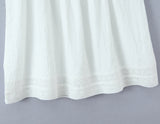 Purpdrank  Holiday White Spliced Hollow Out Lace Sleeveless Dress Women O neck Loose Straight Short Dresses Femme Vestidos Summer Robe