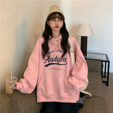 Purpdrank  Plush and Thickened Hooded Women's Hoodie Korean Version Loose Fit Student Japanese New Hooded Jacket Top