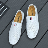 Purpdrank  Spring Autumn New Breathable Loafers Soft Sole Anti Slip Trendy Deep Blue Men's Flat Shoes Fashion Men's Work Shoes