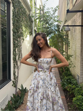 Purpdrank  Vintage Flower Print High Waist Pleated Maxi Dress Women Sexy Backless Sleeveless Long Dresses Summer Sexy Vocation Party Robe