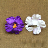 Purpdrank  New Bohemian Style Hibiscus Flower Sweet Seaside Beach Resort Style Egg Flower Hair Clip For Women