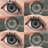 Purpdrank  1 Pair Colored Contact Lenses for Eyes Black Big Lens Gray Pupils Lenses Brown Lenses Fashion Eye Contacts Yearly