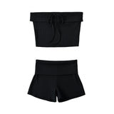 Purpdrank  Sexy Short sets womens 2 pieces Summer vacation oufits beach sets womens 2 pieces knitted shorts set women two pieces set new in