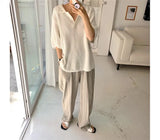 Purpdrank  Summer Polo Collar Women's Shirts New Solid Casual Loose Short Sleeve Buttons Korean Knitted Tops Female