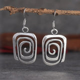 Purpdrank - Vintage Ethnic Antique Metal Drop Earrings for Women Punk Jewelry Hollow Handmade Statement Dangle Earrings