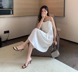 Purpdrank  Transparent Slippers Shoes Slipers Women Slides Square Toe Fashion Heeled Mules Low 2025 Luxury High PU Fabric Scandals Rubber R