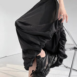 Purpdrank  Gigh Quality Spring Summer Vintage Cargo Bud Women's Skirts High Waist Solid Casual A-line Skirts Pockets Female Faldas