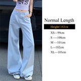 Purpdrank  Yellow Loose Straight Baggy Jeans Women Y2K Streetwear 2025 Korean Fashion Pink Casual High Waist Vintage Wide Leg Denim Pants