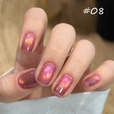 Purpdrank  Pink Peach Cat Magnetic Gel Nail Polish-CAT EYES High Transparency Easy Sparkling Shine,Perfect for Women Gift For Summer