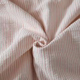 Purpdrank  Nordic Style Pure Cotton Jacquard Bedding Set Super Soft Skin Friendly Striped Duvet Cover Kit Adult Home Bedclothes for Seasons