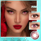 Purpdrank  0~400 Degree Myopia Fashion Makeup Contacts Lenses Yearly Soft Comfort Health Blue Contacts Free Case Fast Shipping
