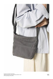 Purpdrank  Versatile Commuting Crossbody Mobile Phone Postman Bags for Men Japanese Washed Canvas Bag for Women