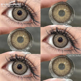 Purpdrank  1 Pair Colored Contact Lenses for Eyes Black Big Lens Gray Pupils Lenses Brown Lenses Fashion Eye Contacts Yearly