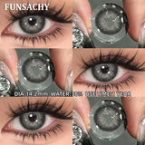 Purpdrank  2pcs Black Series Color Contact Lenses Natural Gray Eye Lens Beautiful Pupils Yearly Fashion Brown Softlens Cosmetics
