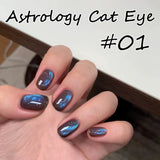 Purpdrank  1Pcs 10ML New Blue Nails Whitening Nail Art Super Flash Purple Blue Glass Bead Cat Eye Gel Nail Polish Autumn Nails