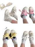 Purpdrank  Korean Chic Retro Shell Head White Shoes Women's New Versatile Laced Casual Sports Board Shoes De Xin Shoes Cross Buckle