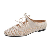 Purpdrank  Summers Cover Toe Weave Women Slippers Elegant Comfortable Slip On Slingback Mules Slides Shoes