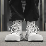 Purpdrank  Luxury Brand Men Motorcycle Boots High Top Shoes Mens Classic Outdoor Ankle Boots High Quality Lace-Up Vulcanize Shoes Sneakers