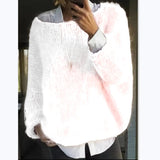 Purpdrank  Fluffy Sweater Women Autumn Winter Knit Pullover Long Sleeve Coat Design Loose Tops Women's Clothing Trends Casual Jumper New