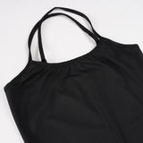 Purpdrank  Sporty Activewear Contrast Color Rompers Sets Women 2025 Sexy Slim 2 Piece Sets Slash Neck Camis Tops Sleeveless Playsuits Y2K