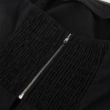 Purpdrank  Summer Elegant French Cotton and Hemp Skirt Women's High End Strapless Vest  Long Two-piece Set