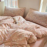 Purpdrank  4Pcs Jacquard Double-Layer Yarn Fitted Sheet Grade A Home Dormitory Bedding Set Cloud Touch Soft Skin-Friendly Bedroom Decor