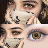 Purpdrank  1 Pair Colored Contact Lenses Natural Look Brown Lenses Beauty Gray Lense Blue Lenses Fast Delivery Green Eye Lenses