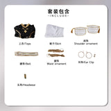 Purpdrank  Rumi Zoey Mira Cosplay , Costume Wig Women Black Golden Suit Halloween Party Role Playing Outfit