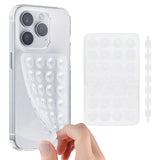 Purpdrank  1pc, Double-Sided Suction Cup Phone Case Holder, Silicone Adhesive Phone Holder for iPhone and Android, Hands-Free Strong Grip Holder for Selfies and Videos - Gift