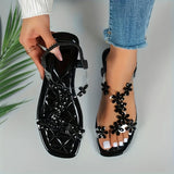 Purpdrank Womens Sparkling Rhinestone Butterfly Flat Sandals - Fashionable Open Toe Summer Shoes with Comfortable Elastic Bands - Ideal for Casual Everyday Wear