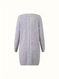 Cozy Plus Size Solid Color Cable Knitted Sweater - Women's Plus Size Sweaters for Fall & Winter - Soft, Casual, Long Sleeve Pullover with Classic Fit