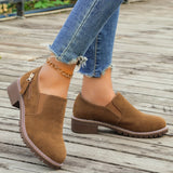 Purpdrank Women's Slip-On Flats - Comfortable Low Heel, Solid Color, All-Season Casual Shoes with Soft Sole