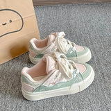 Purpdrank  Women'S White & Yellow Low-Top Sneakers with Floral Pattern - Lace-Up Casual Shoes, Synthetic Synthetic Upper, Rubber Sole, All-Season Comfort for Casual Attire, Ladies Sneakers, Allseason Footwear, Durable Tractio