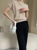 Purpdrank - Stylish Loose Solid Color Boat Neck Knitwear Pullovers Tops