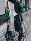 Vibrant Leopard Pattern Cardigan - Women's Casual Long Sleeve Drop Shoulder Duster Longline Cardigan for Fall & Winter - Soft, Cozy, and Stylish Women's Clothing