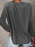 2 Pack Solid Color Long Sleeve Crew Neck T-Shirt, Casual For Spring & Fall, Women's Clothing