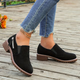 Purpdrank Women's Slip-On Flats - Comfortable Low Heel, Solid Color, All-Season Casual Shoes with Soft Sole