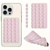 Purpdrank  1pc, Double-Sided Suction Cup Phone Case Holder, Silicone Adhesive Phone Holder for iPhone and Android, Hands-Free Strong Grip Holder for Selfies and Videos - Gift